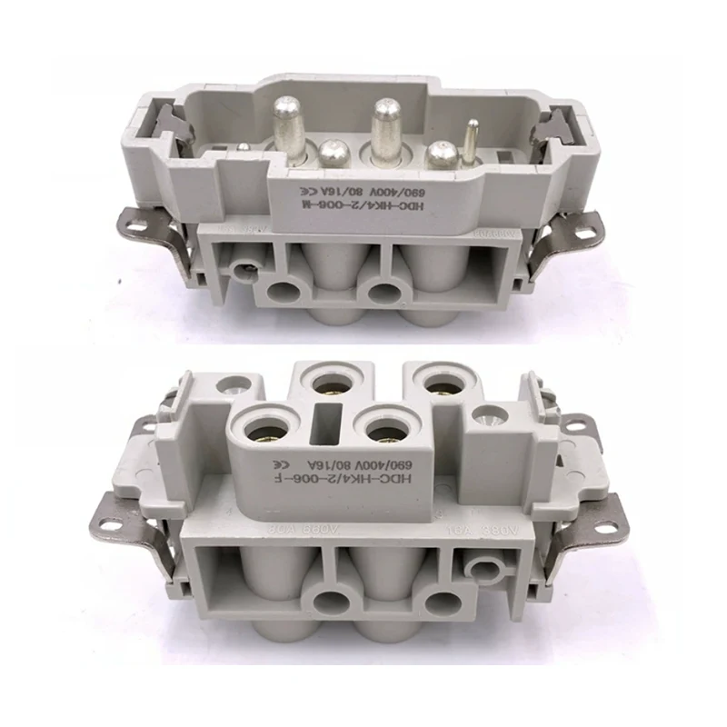 80A 4+2 Pin Sisipkan Penyambung Tugas Berat